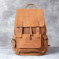 Crazy Horse Leather Backpack Men's Handmade Classic