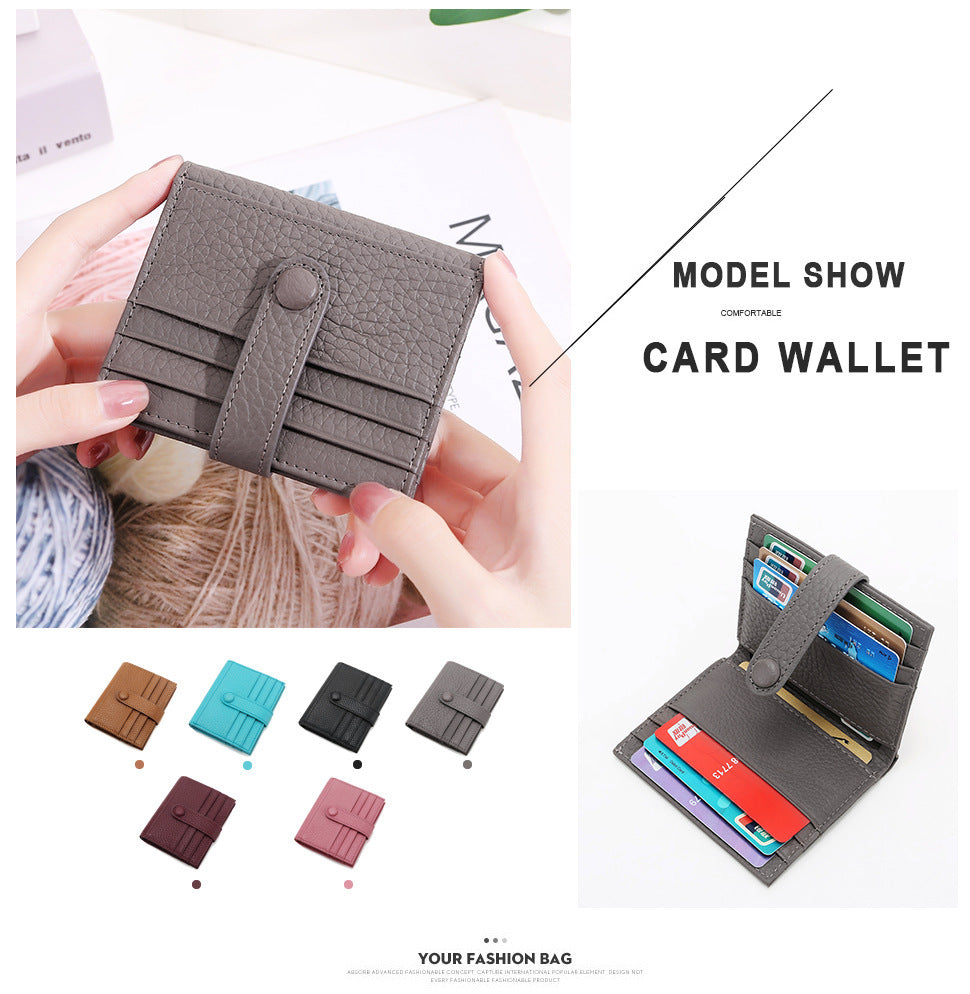 Women's Short Cowhide Mini Wallet
