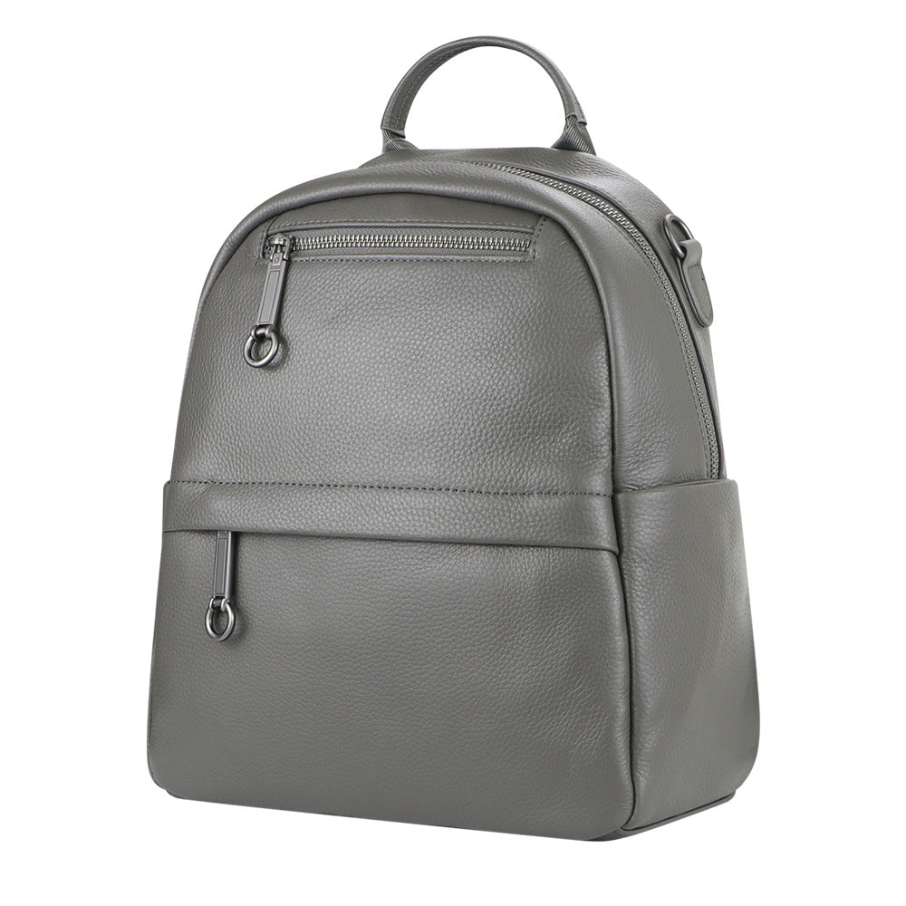 First Layer Cowhide Women's Backpack Leather Large Capacity