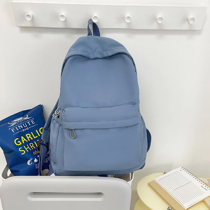 Large-capacity Backpack Simple Solid Color Casual