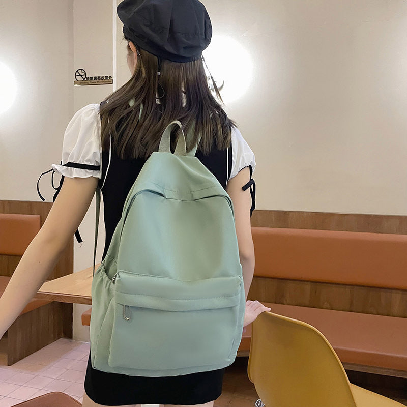 Large-capacity Backpack Simple Solid Color Casual
