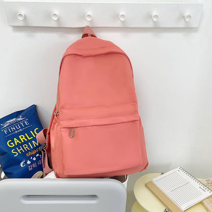 Large-capacity Backpack Simple Solid Color Casual