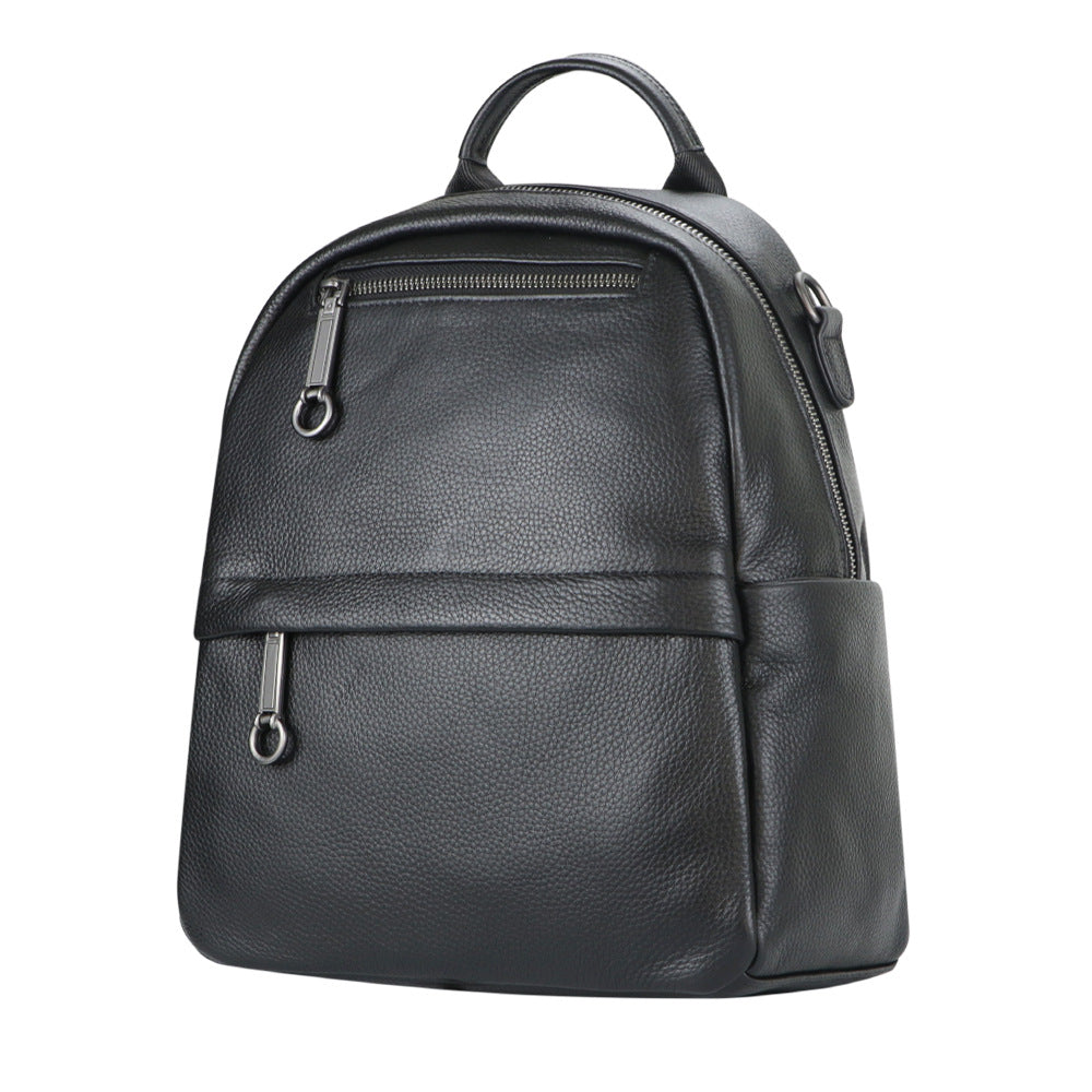 First Layer Cowhide Women's Backpack Leather Large Capacity