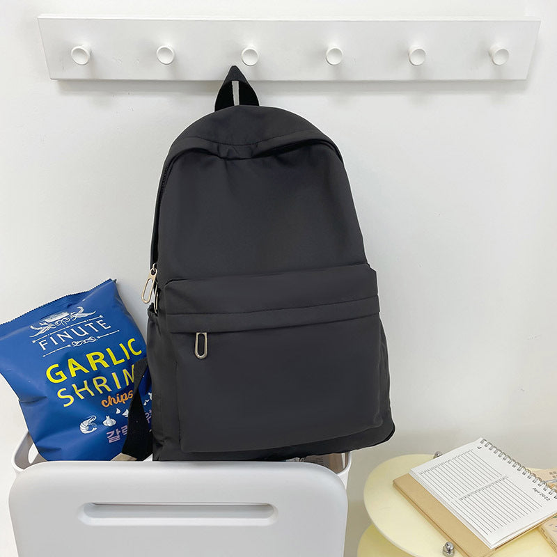 Large-capacity Backpack Simple Solid Color Casual