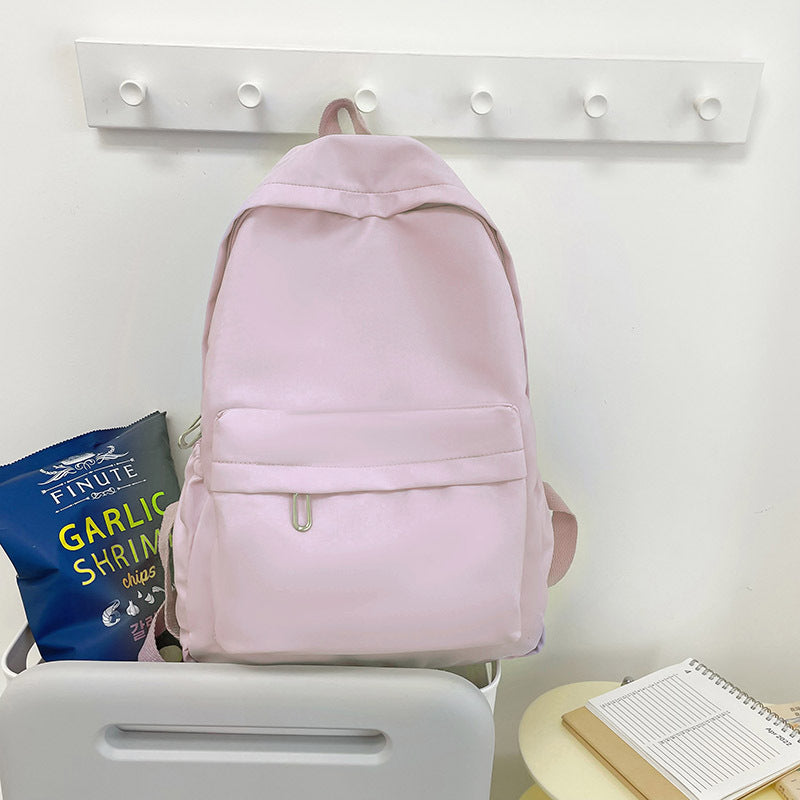 Large-capacity Backpack Simple Solid Color Casual