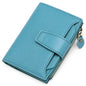 Women's Leather Short Wallet European And American Milled First Layer Cowhide Wallet Wallet